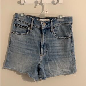 Denim Forum Blue Jean Shorts High-Waisted Cut-Off